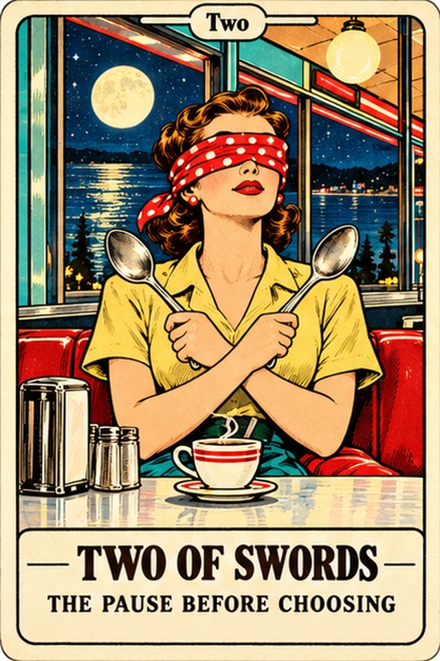 Two of Swords — The Pause Before Choosing