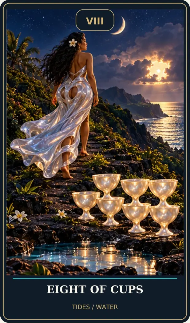 Eight of Cups — Tides / Water