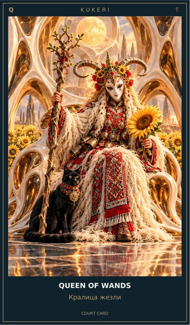 Queen of Wands — Cosmic Guardians