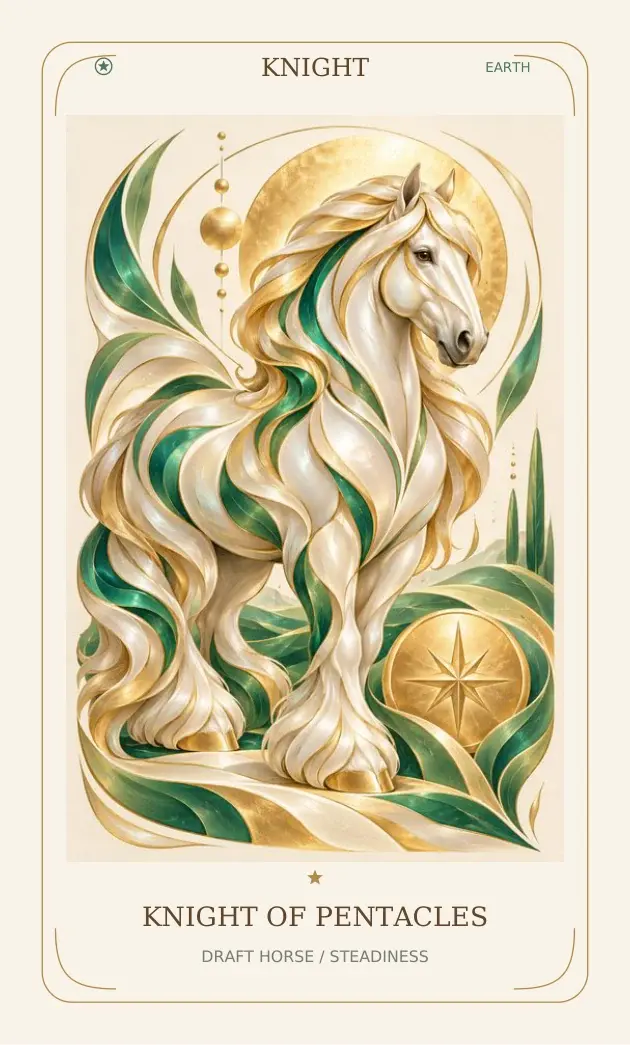 Knight of Pentacles — Draft Horse / Steadiness