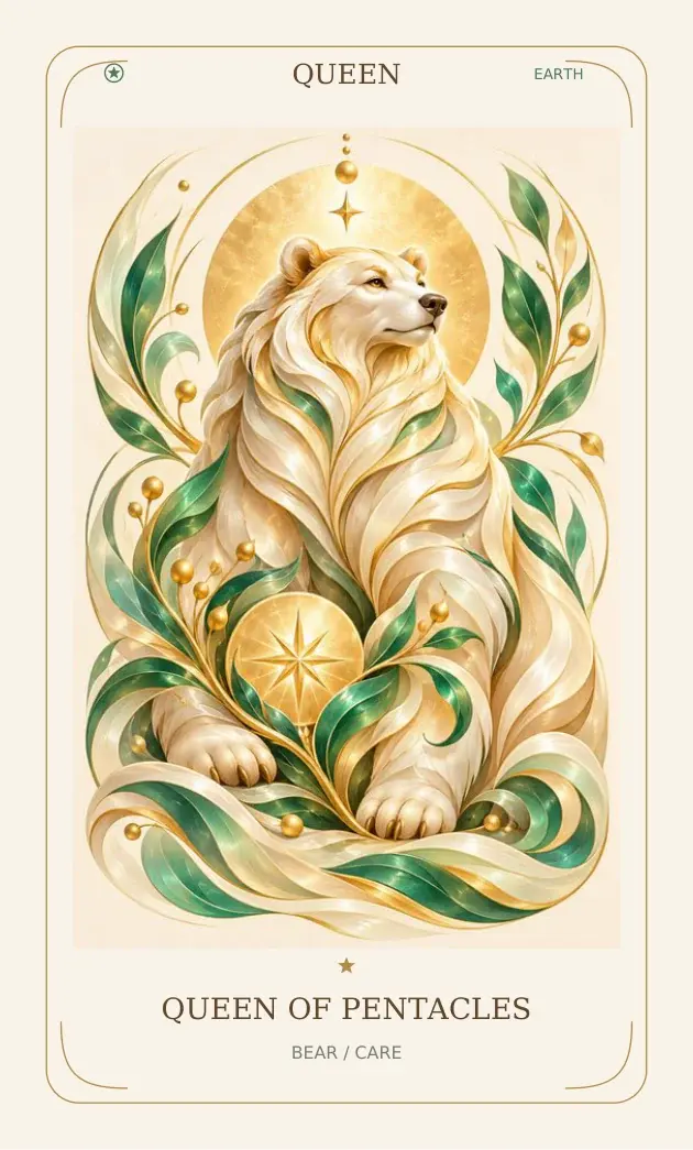 Queen of Pentacles — Bear / Care